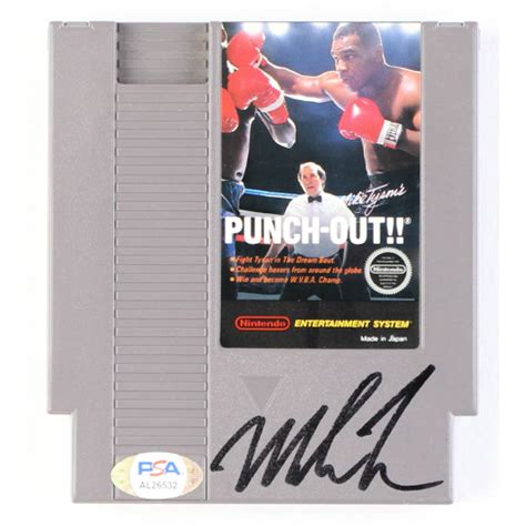 Mike Tyson Signed 1987 Punch Out Nintendo Video Game Cartridge With