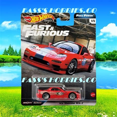 P A HOT WHEELS PREMIUM FAST AND FURIOUS FULL FORCE 95 MAZDA RX7 JDM RUBBER TYRE TAYAR GETAH