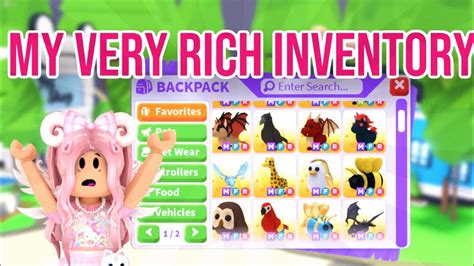 My VERY RICH Inventory Tour SHOCKING ADOPT ME YouTube