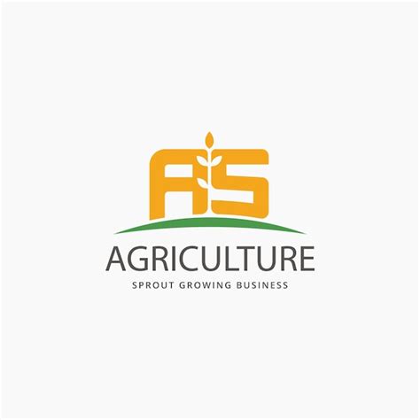 Premium Vector | Letter AS with growing plant agriculture farming logo ...