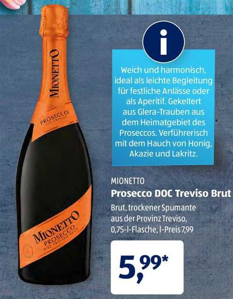 Mionetto Prosecco Doc Treviso Brut Angebot bei ALDI SÜD 1Prospekte de