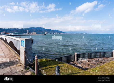 Lake Biwa Lakeshore Trail In Otsu City Shiga Prefecture Japan Stock