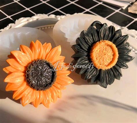 Sunflower Pendant Silicone Mold Sunflower Resin Mold Flower Pendant