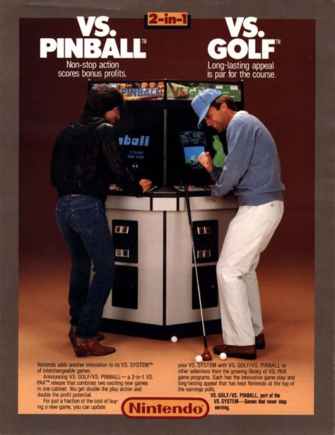 The Arcade Flyer Archive - Video Game Flyers: VS. Pinball / VS. Golf ...