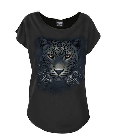 Jungle Leopard Ladies Scoop Neck Loose T Shirt Wildplanet