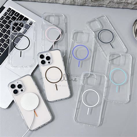 Funda Magsafe Transparente con Círculo Delgado para iPhone 17 Pro
