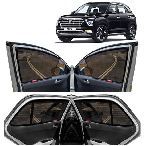 Car Curtain Sun Shades For Hyundai Creta Onwards Model Half Cut