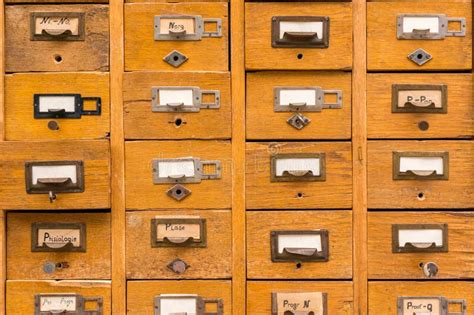 Old Library Card Catalog stock photo. Image of index - 18985914