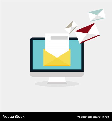 Sending emails and receiving mail Email Royalty Free Vector