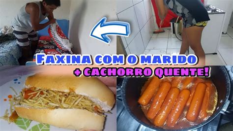 FAXINAMOS A CASA TODA FIZ CACHORRO QUENTE PRO JANTAR CASA LIMPA E