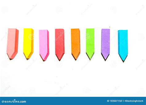 Set Of Different Types Of Colorful Sticky Note Isolated On White