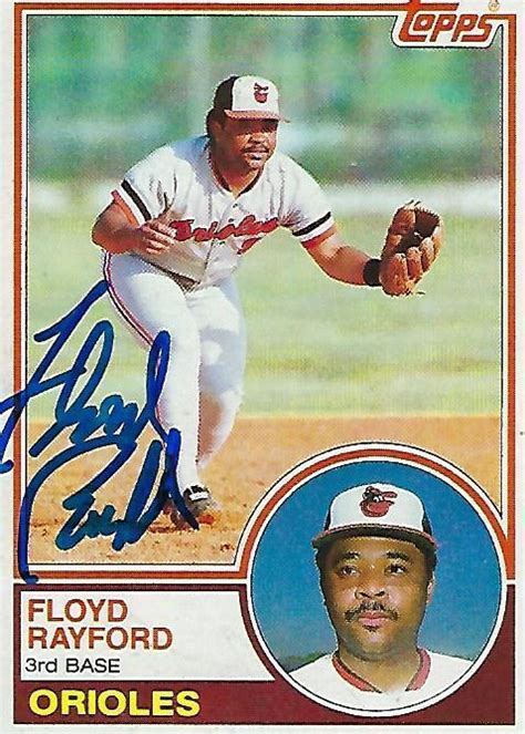 Floyd Rayford Signed 1983 Topps 192 Baltimore Orioles Ebay