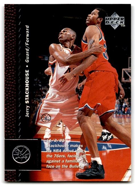 1996 97 Upper Deck Jerry Stackhouse Philadelphia 76ers 92 Ebay