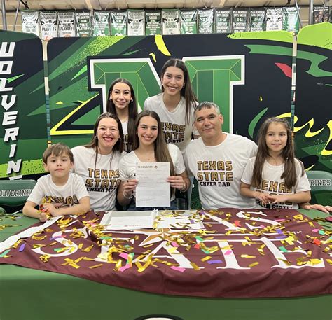 PSJA Memorial Cheer Captain signs to Texas State University | District ...