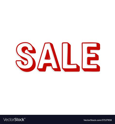 Red Word Sale Royalty Free Vector Image Vectorstock