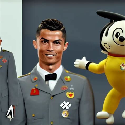 Cristiano Ronaldo Wearing A Nazi Uniform Hanging Out Stable Diffusion