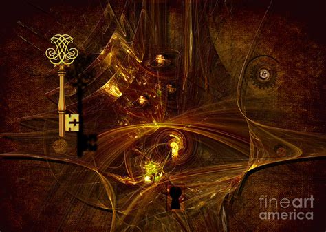 Gold Key Of Secret Digital Art By Alexa Szlavics Fine Art America