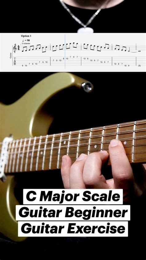 C Major Scale Guitar Beginner Guitar Exercise | Guitar lessons, Guitar ...