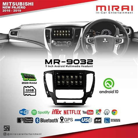 Jual Head Unit Android MIRAI All New Pajero Layar 9 Inch Android 10