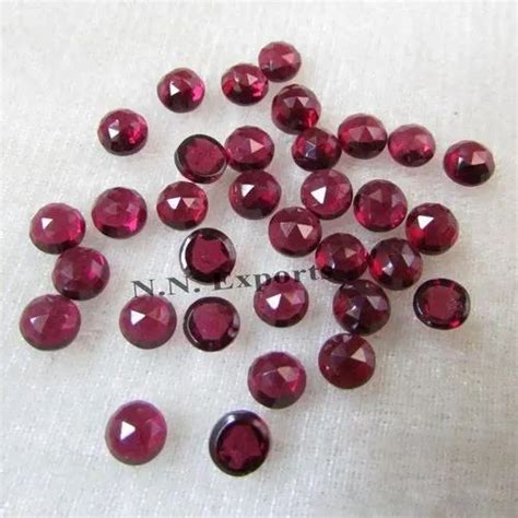 Pink Natural Rhodolite Garnet Rose Cut Round Loose Gemstones For