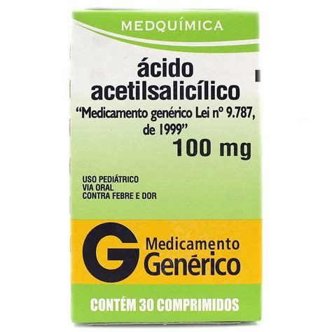 O Acido Acetilsalicilico É Um Medicamento Enem - acido Acetilsalicilico 100Mg Com 30 Comprimidos Uso Pediatrico - Drogaleste