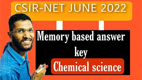 CSIR Net June 2022 Memory Based Answer Key Chemical Science Csir Net