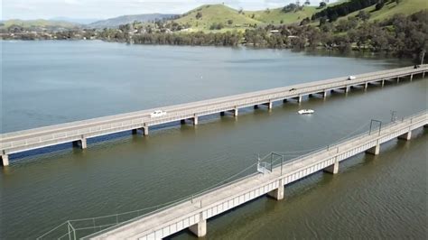 Water Level At Bonnie Doon Bridge Eildon Weir Is Up Over You Can