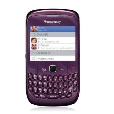 Blackberry Curve Purple Refurbished Qwerty Keypad Mobile Zoneofdeals