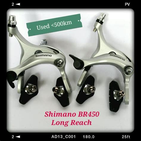 Shimano Br Long Reach Brake Calipers Silver Sports Equipment