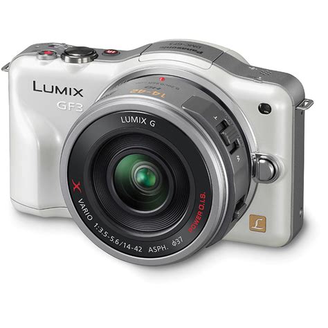 Panasonic Lumix DMC GF3 Digital Camera Kit White DMC GF3XW B H