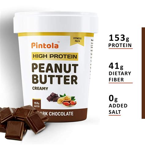 Pintola High Protein Dark Chocolate Creamy Peanut Butter 510 Gm Price