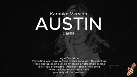 Dasha Austin Karaoke Version Youtube