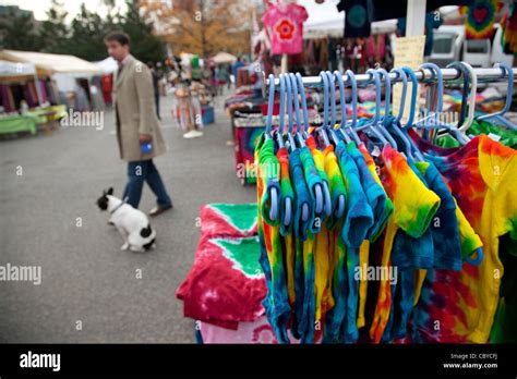 Washington Dc Tie Dyed Shirts On Sale At A Flea Market In The Citys