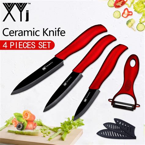 Xyj Kitchen Ceramic Knives Set Paring Utility Slicing Free