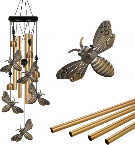 Outdoor Bee Wind Chimes Decor Memorial Wind Chime Mobile