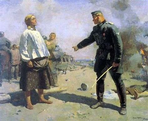 Описание картины Сергея Герасимова «Мать партизана» 👍 - Герасимов Сергей