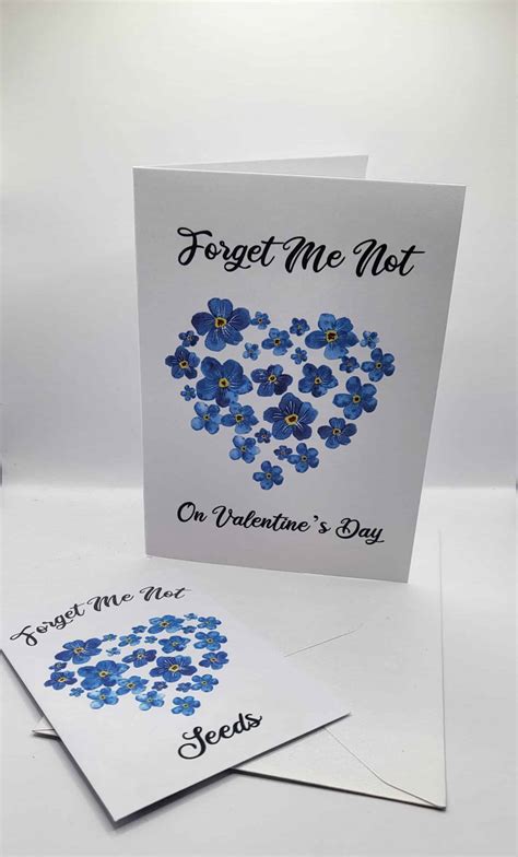 Forget Me Not On Valentine S Day Card With Seeds Blooming Memories