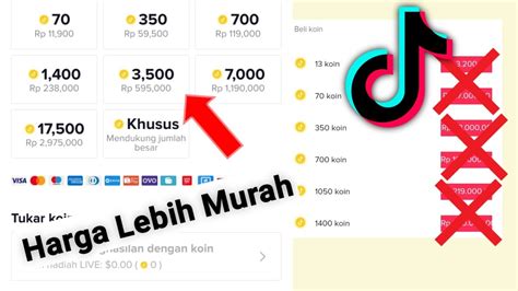 Cara Isi Ulang Koin Tiktok Dengan Harga Murah Youtube