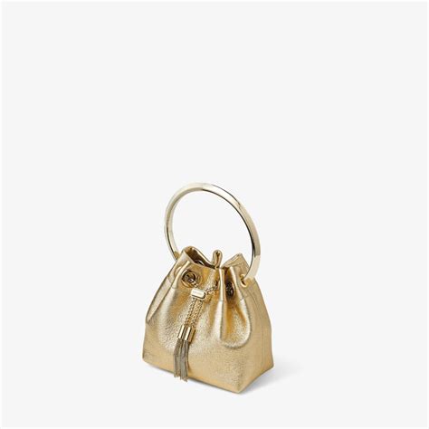 Gold Metallic Nappa Mini Bag Micro Bon Bon Summer 2022 Collection