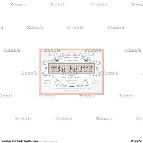 Vintage Tea Party Invitations 5" X 7" Invitation Card | Zazzle