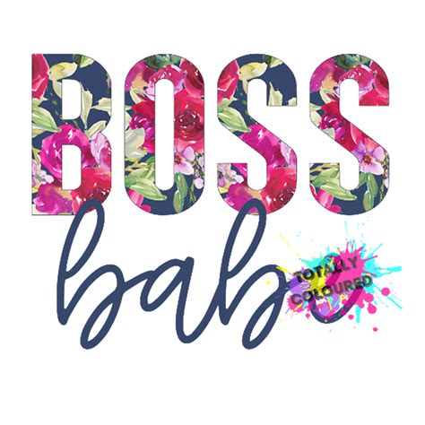 Boss Babe Key Ring Decal Totally Coloured