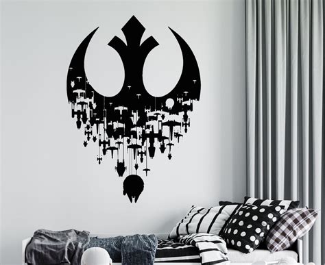 Star Wars Wall Decal Star Wars Wall Sticker Death Star Wall Decal Jedi