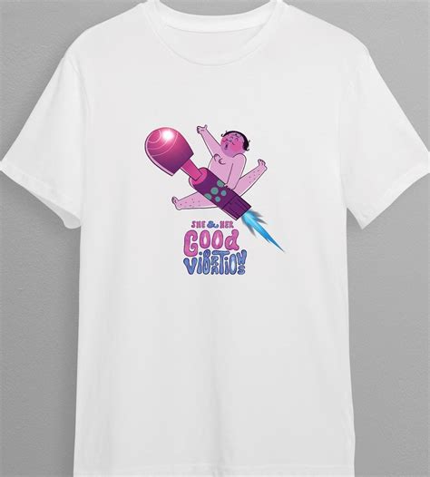 She And Her Good Vibrations T Shirt Funny Vibrator Naughty Adult Sex Positive Humor Dildo Etsy