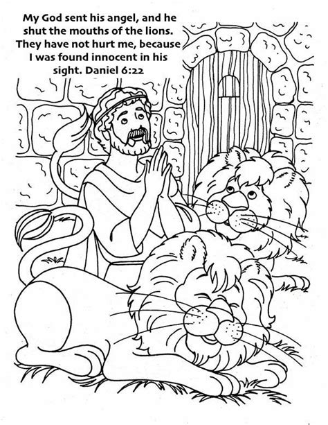 Daniel and the Lions Den Coloring Page - Etsy