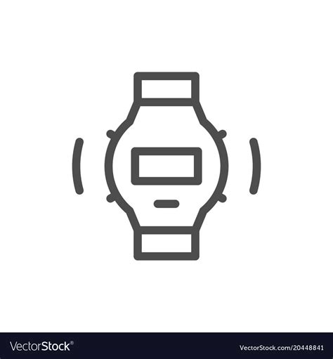 Wrist Watch Line Icon Royalty Free Vector Image