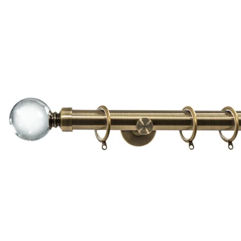 Mm Allure Signature Antique Brass Finish Effect Clear Ball Finial