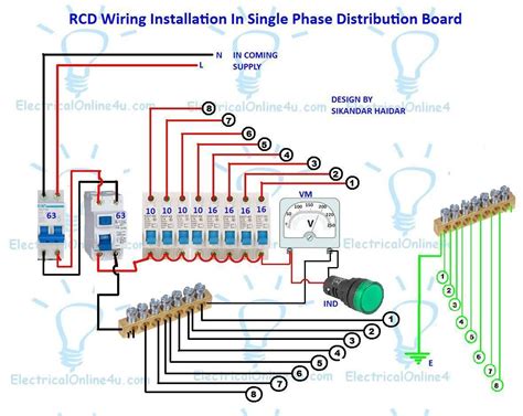 Rcd Wiring Installation In Single Phase Distribution Board