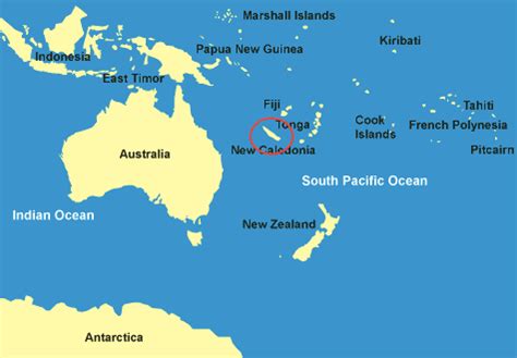 Map Of New Caledonia And Australia Luce Silvie