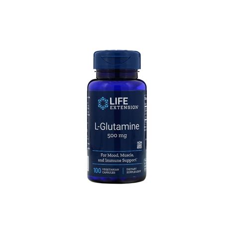 Ipumpshop Life Extension L Glutamine 500 Mg 100 Vegetarian Capsules