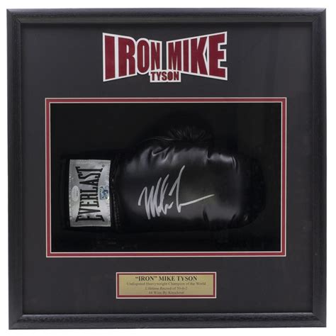 Mike Tyson Signed Everlast Boxing Glove Shadowbox Display Jsa